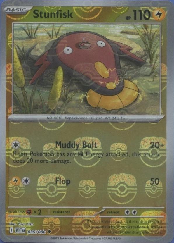 White Flare Stunfisk [Master-Ball] Pokémon card
